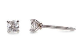 A PAIR OF CERTIFICATED DIAMOND STUD EARRINGS