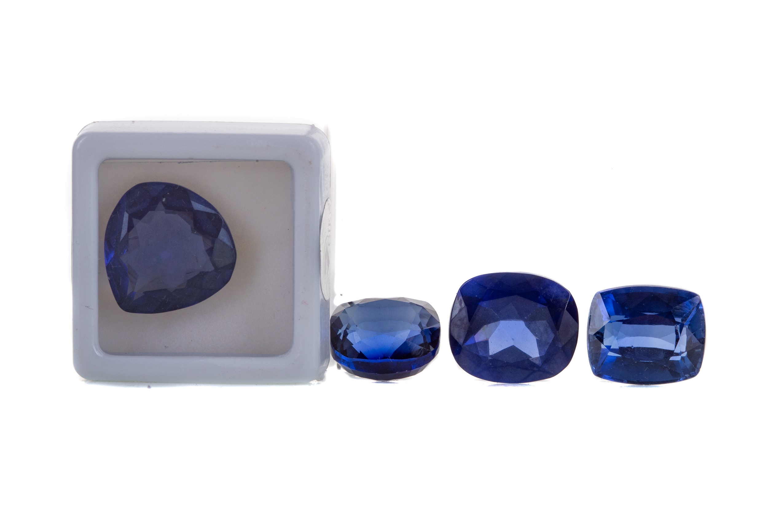 **FIVE CERTIFICATED TREATED UNMOUNTED SAPPHIRES