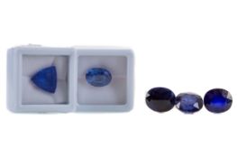 **FIVE UNMOUNTED SAPPHIRES