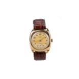 A GENTLEMAN'S LIMIT NINE CARAT GOLD MANUAL WIND WRIST WATCH