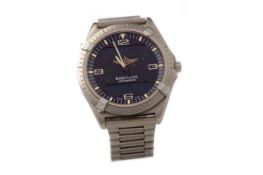 A GENTLEMAN'S BREITLING AEROSPACE STAINLESS STEEL QUARTZ WRIST WATCH