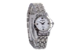 A LADY'S RAYMOND WEIL TANGO STAINLESS STEEL QUARTZ WRIST WATCH