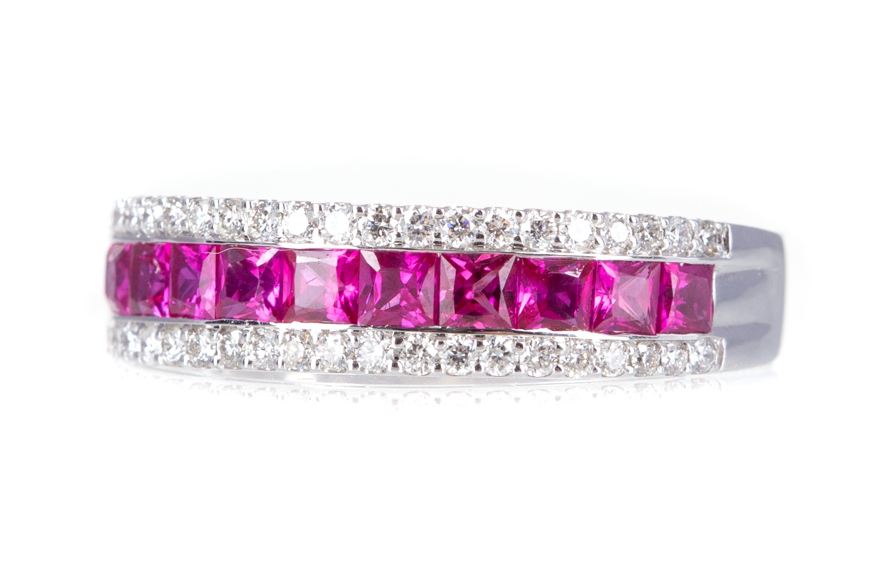 A RUBY AND DIAMOND BAND