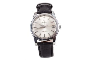 A GENTLEMAN'S OMEGA SEAMASTER STAINLESS STEEL AUTOMATIC WRIST WATCH