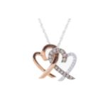 A DIAMOND DOUBLE HEART PENDANT