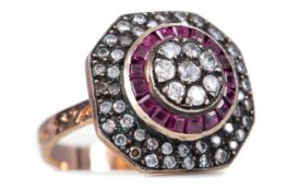 A CERTIFICATED RUBY AND DIAMOND RING