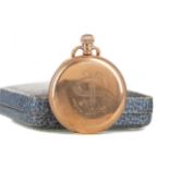 AN OMEGA NINE CARAT GOLD FULL HUNTER POCKET WATCH