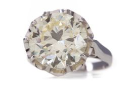 A VERY IMPRESSIVE DIAMOND SOLITAIRE RING