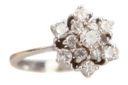 A DIAMOND SNOWFLAKE RING