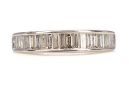 A WHITE GOLD DIAMOND HALF ETERNITY RING