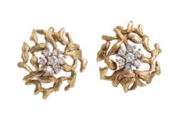 A PAIR OF DIAMOND EARRINGS