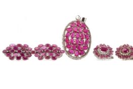 A SUITE OF TREATED RUBY JEWELLERY