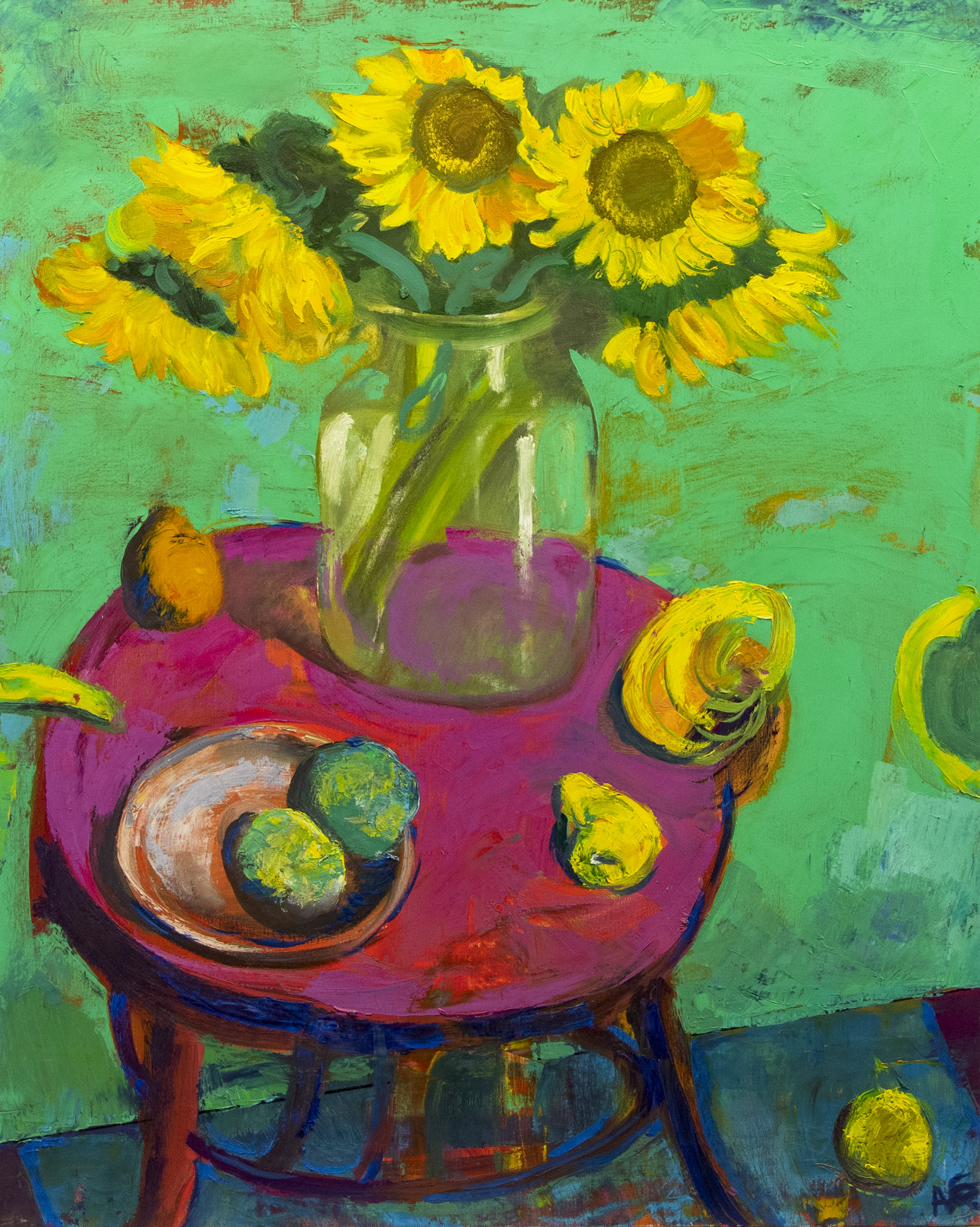 SUNFLOWERS, AN OIL BY ANDREI BLUDOV