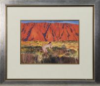 ULURU, A WATERCOLOUR BY GEORGE DONALD