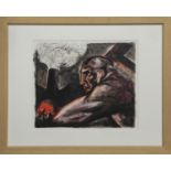 AN UNTITLED MONOPRINT BY PETER HOWSON