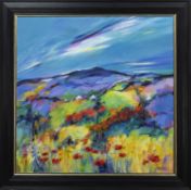 BLUE REMEMBERED HILLS, AN ACRYLIC BY SHELAGH CAMPBELL