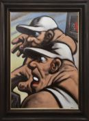 THE PATRIOTS, AN OIL BY PETER HOWSON