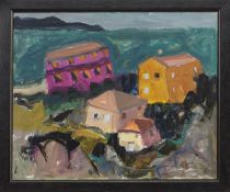 CORTES, SPAIN, AN OIL BY SHEILA MACMILLAN