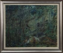 THE BLUE FOREST, AN OIL BY JOSEPH URIE