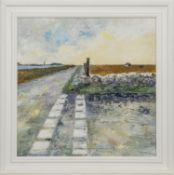 ROAD BY THE FIELD, AN OIL BY LOUISE GIBSON ANNAND