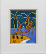 INTERTWINED PALMS, AN OIL BY IAIN CARBY