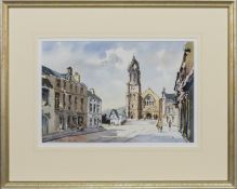 PEEBLES, A WATERCOLOUR BY JOSEPH MAXWELL STUART