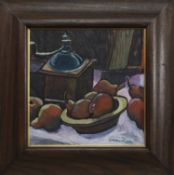 THUNDERY DAY PEARS, A PASTEL BY CHRISTINE MACARTHUR