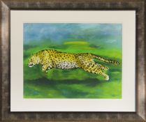 LEOPARD, A PASTEL BY VALENTIN PETROV