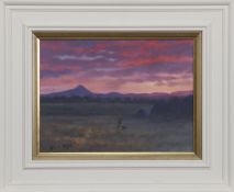 COMPANIONS - BEN LOMOND FROM BUCHLYVIE, AN OIL BY WILLIAM DOBBIE