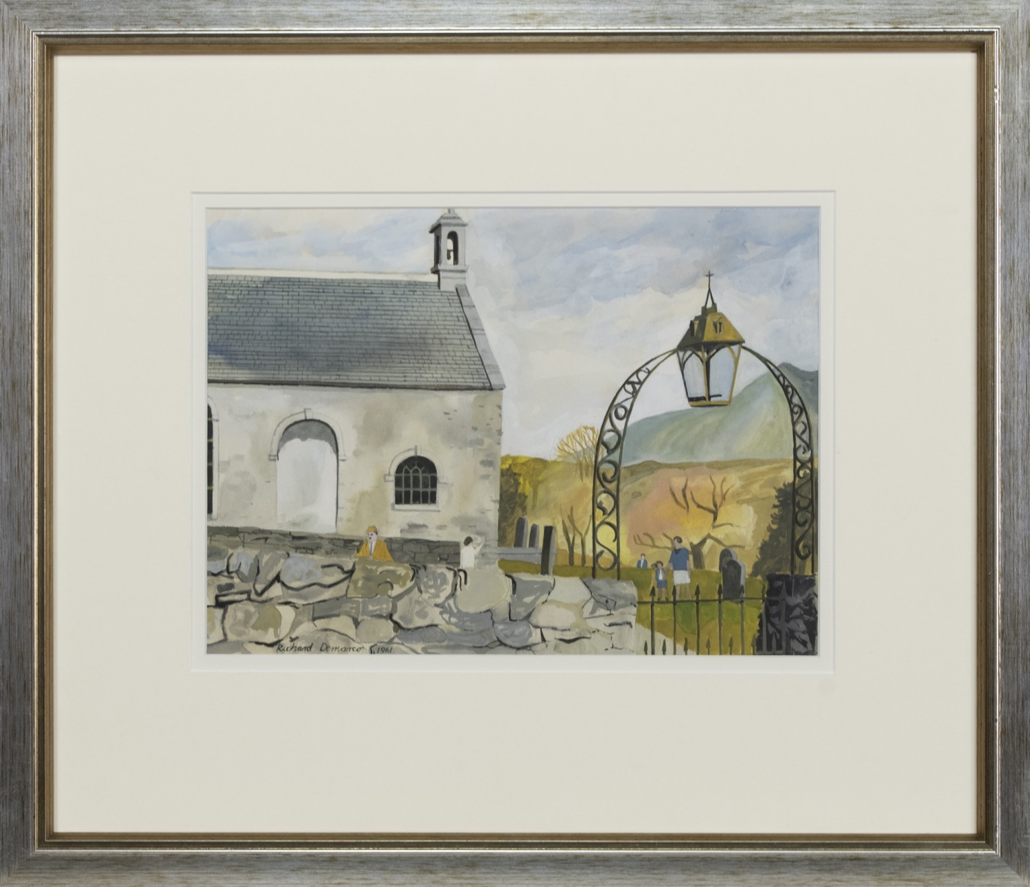 KILCHRENAN CHURCH AND BEN CRUACHAN, A WATERCOLOUR BY RICHARD DEMARCO