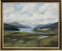 LOCH OSSIAN, AN OIL BY JIM NICHOLSON