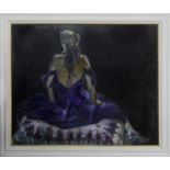 THE PURPLE DRESS, AN OIL BY MARION DRUMMOND
