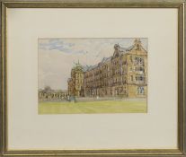 REDFORD BARRACKS, EDINBURGH, A WATERCOLOUR BY KEN HOWARD