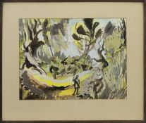 AN UNTITLED GOUACHE BY HAMISH LAWRIE