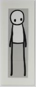 STANDING FIGURE (BOOK) (GREY), A LITHOGRAPH BY STIK