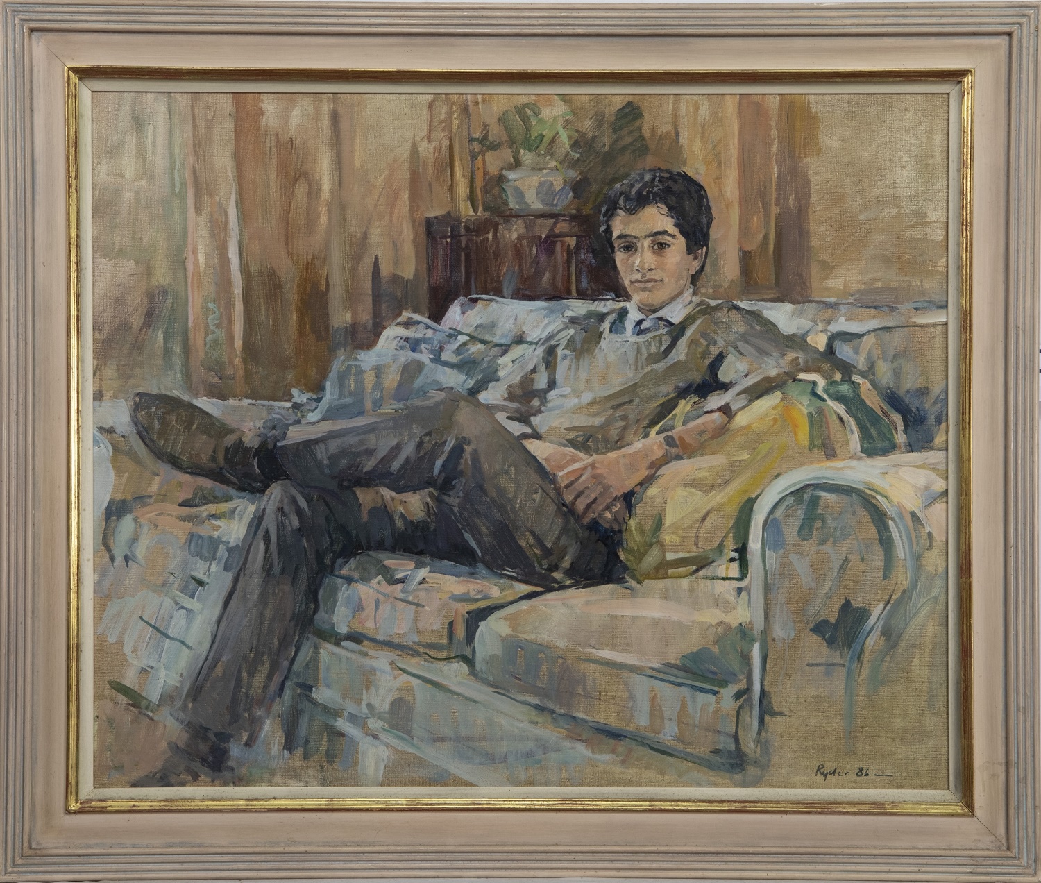 PORTRAIT OF A MAN, AN OIL BY SUSAN RYDER