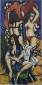 BATHERS, AN OIL BY IAN MCLEOD