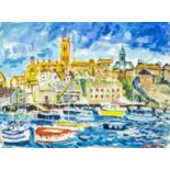 PENZANCE HARBOUR, AN OIL BY ALAN FURNEAUX