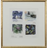 FOUR SEASONS, A WATERCOLOUR BY GILLIAN MCCONNEL