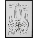 DO NOT EAT HIM, A LITHOGRAPH BY DAVID SHRIGLEY