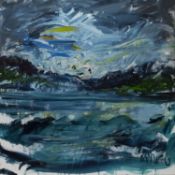 TURQUOISE SHALLOWS, ENVIOUS EYES (LAUNCH COWALFEST), AN OIL BY DON MCNEIL