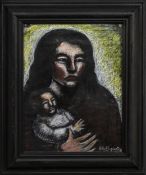 MADONNA AND CHILD, A MIXED MEDIA BY HUGH BYARS