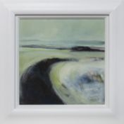 CAUSEWAY CROSSING, AN OIL BY MAY BYRNE