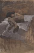 RESTING FEMALE, AN OIL BY STEWART JOHNSTONE