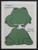 FROG (FRONT OF), FROG (BACK OF), A LITHOGRAPH BY DAVID SHRIGLEY
