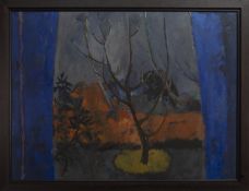 WINTER VIEW, GARDEN 1996, AN OIL BY DONALD MORRISON BUYERS