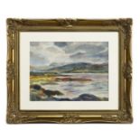 RIVER SCENE, A WATERCOLOUR BY DONALD MOODIE