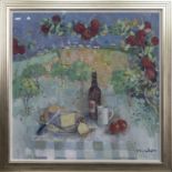 STILTON CHEESE AND SOMERSET CIDER, AN OIL BY DONALD MANSON