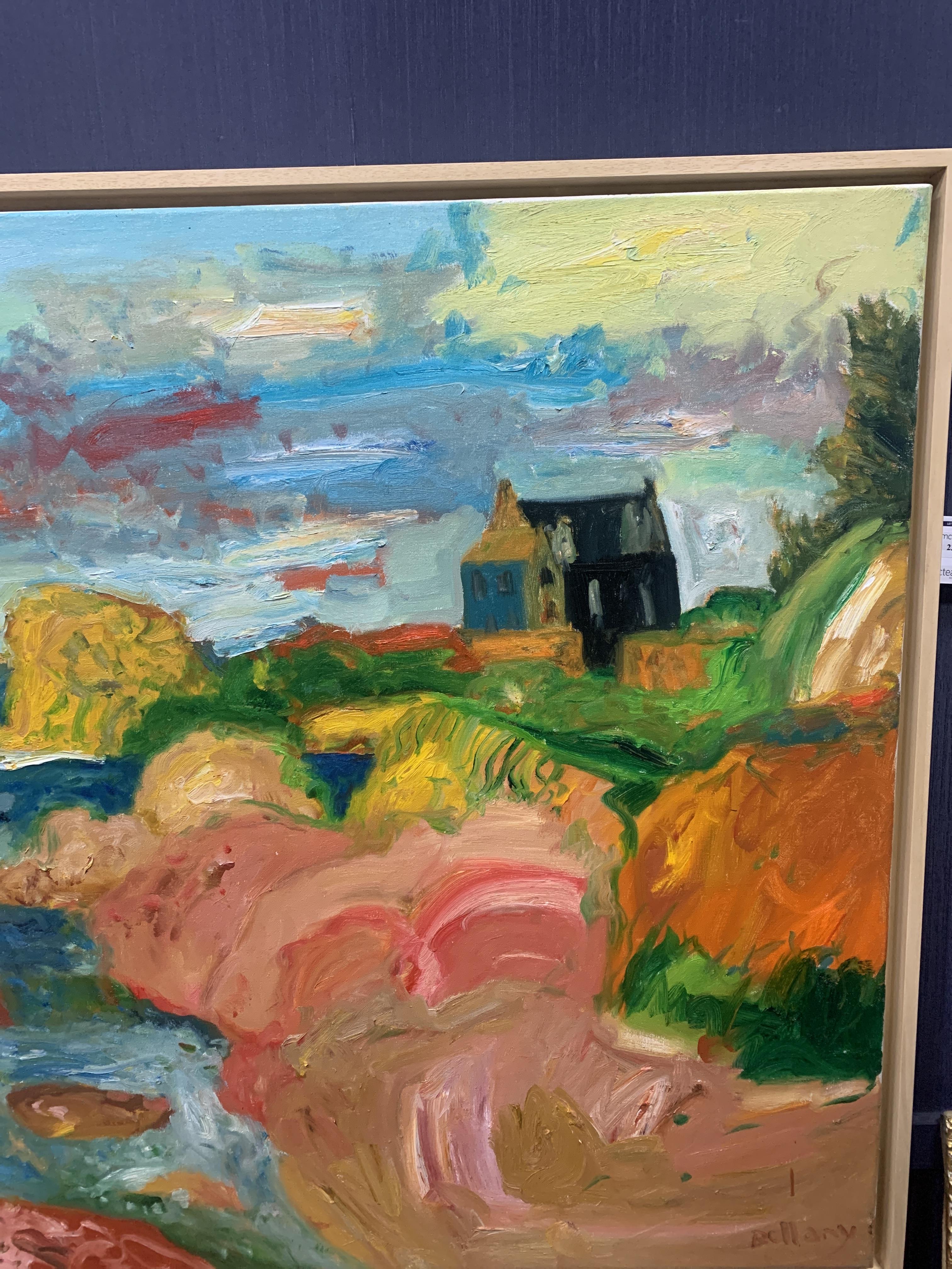 BLACK HOUSE ON THE WESTERN ISLE, AN OIL BY JOHN BELLANY - Image 3 of 4