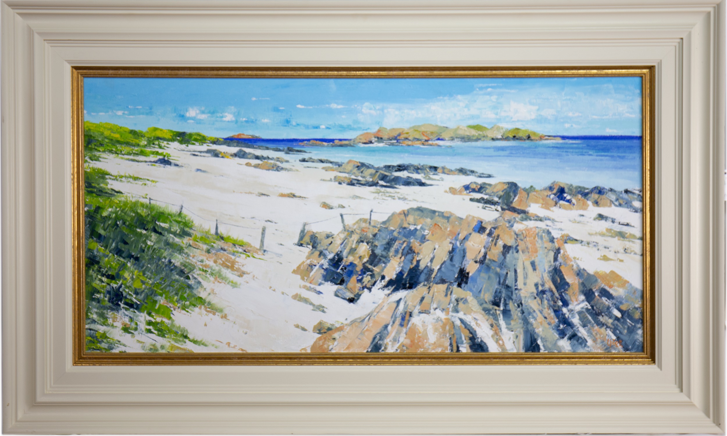 TRAIGH NA CRICHE, NORTHWEST IONA, AN OIL BY ERNI UPTON